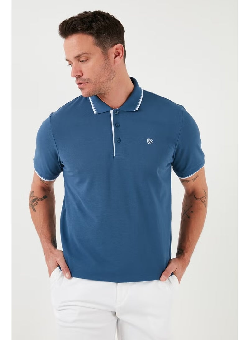 Buratti Cotton Buttoned Slim Fit Polo T Shirt Men's Polo T Shirt 5902118 - Image 3